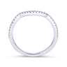 14K White Gold Matching Wedding Band - 0.15 ct