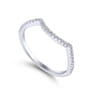 14K White Gold Matching Wedding Band - 0.15 ct