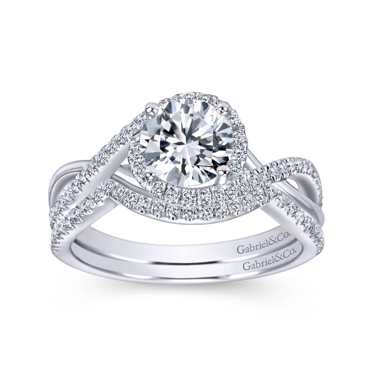 14K White Gold Matching Wedding Band - 0.15 ct - Shot 4