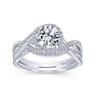 14K White Gold Matching Wedding Band - 0.15 ct