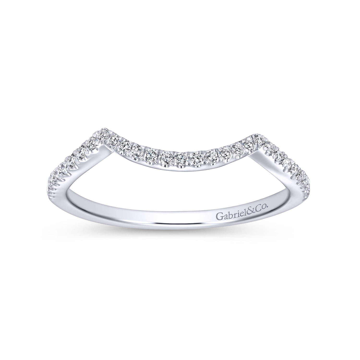 14K White Gold Matching Wedding Band - 0.15 ct - Shot 5