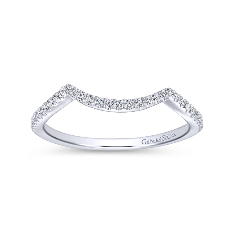 14K White Gold Matching Wedding Band - 0.15 ct - Shot 5