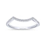 14K White Gold Matching Wedding Band - 0.15 ct