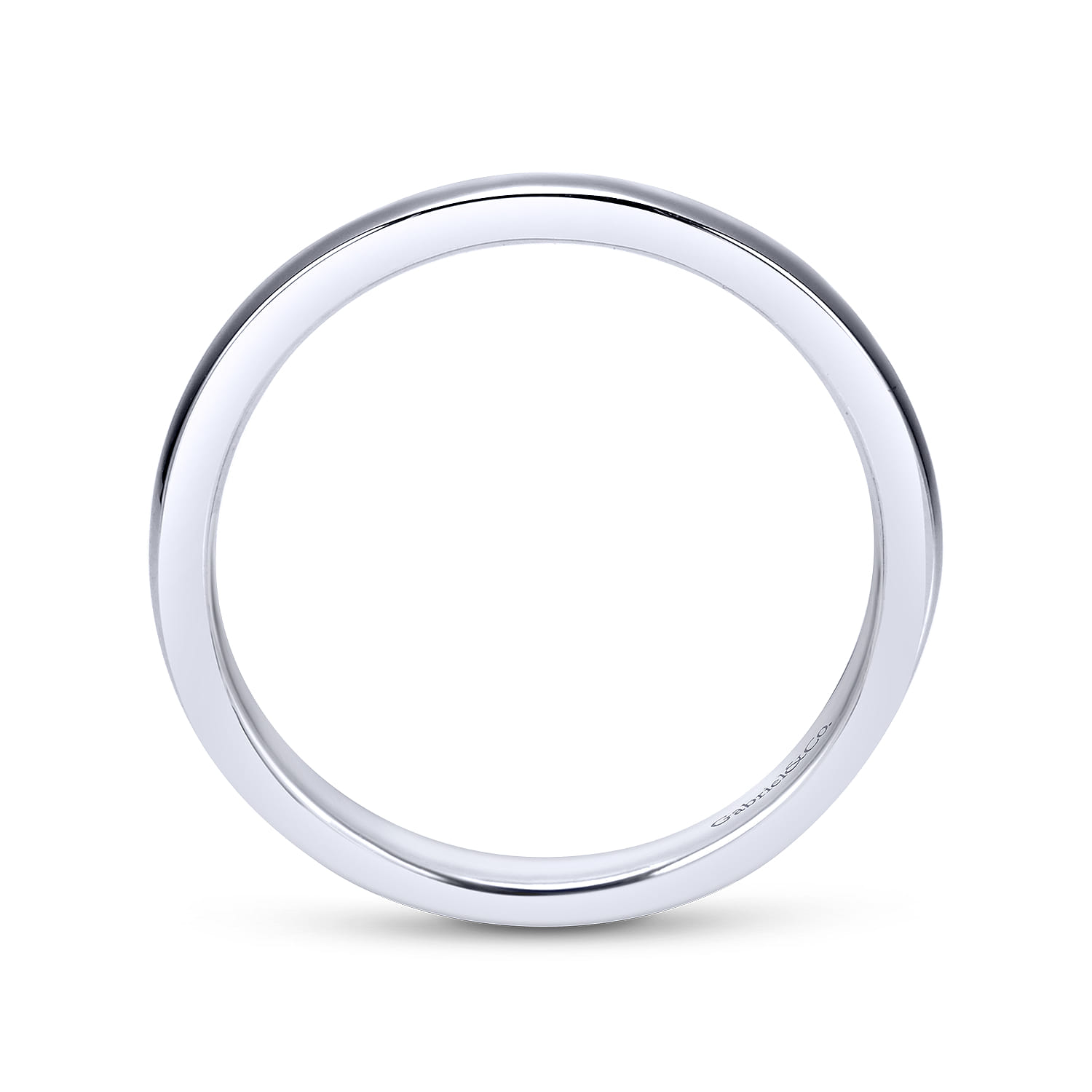 14K White Gold Matching Wedding Band - Shot 2