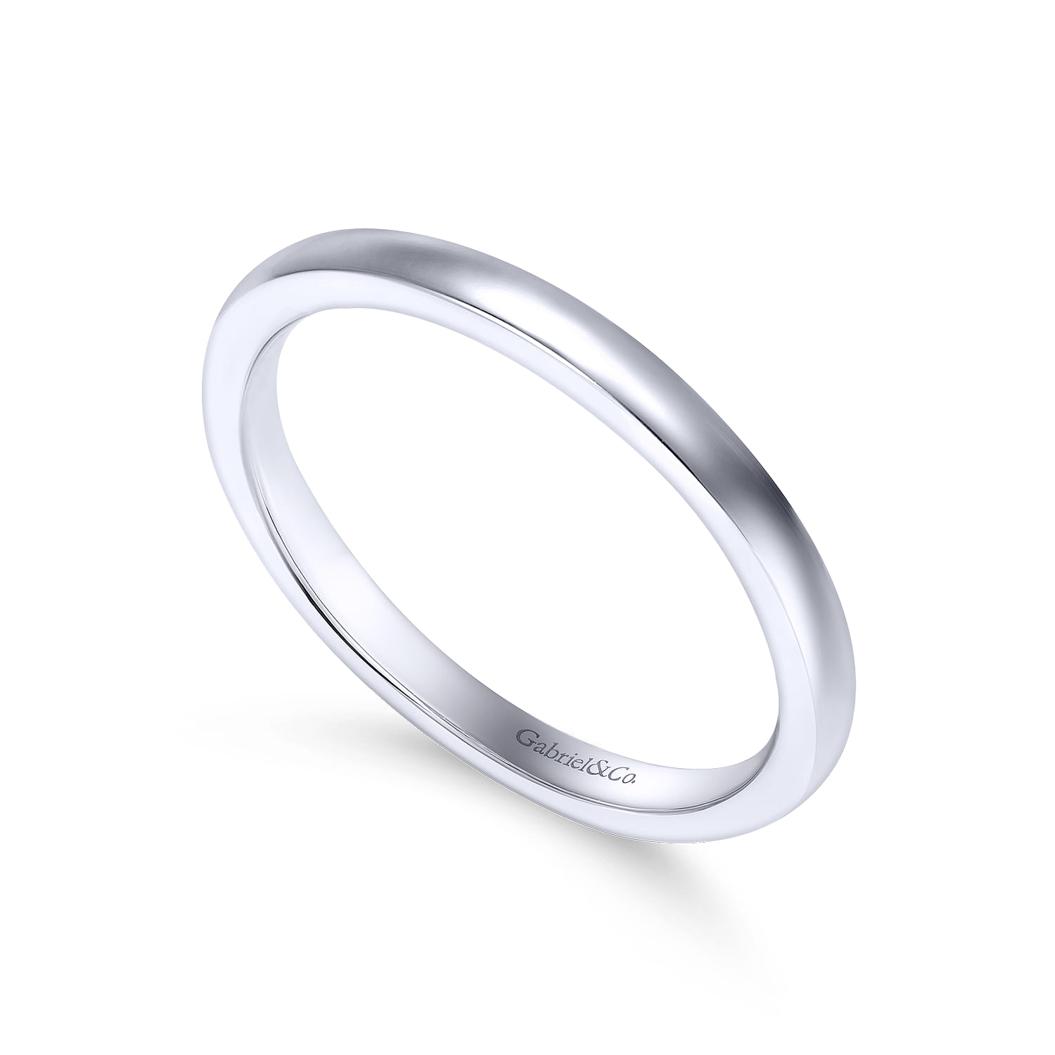 14K White Gold Matching Wedding Band - Shot 3