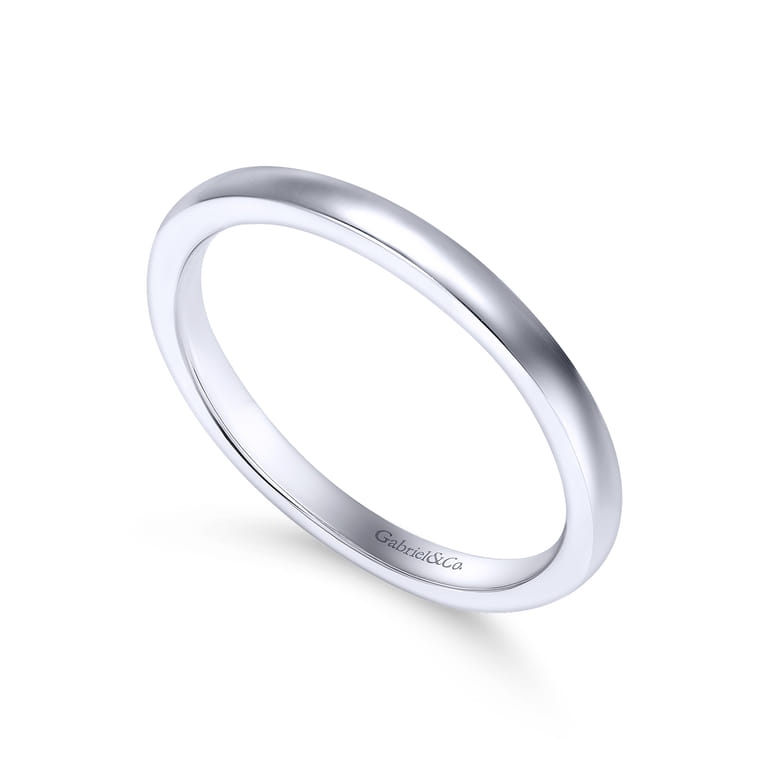 14K White Gold Matching Wedding Band - Shot 3