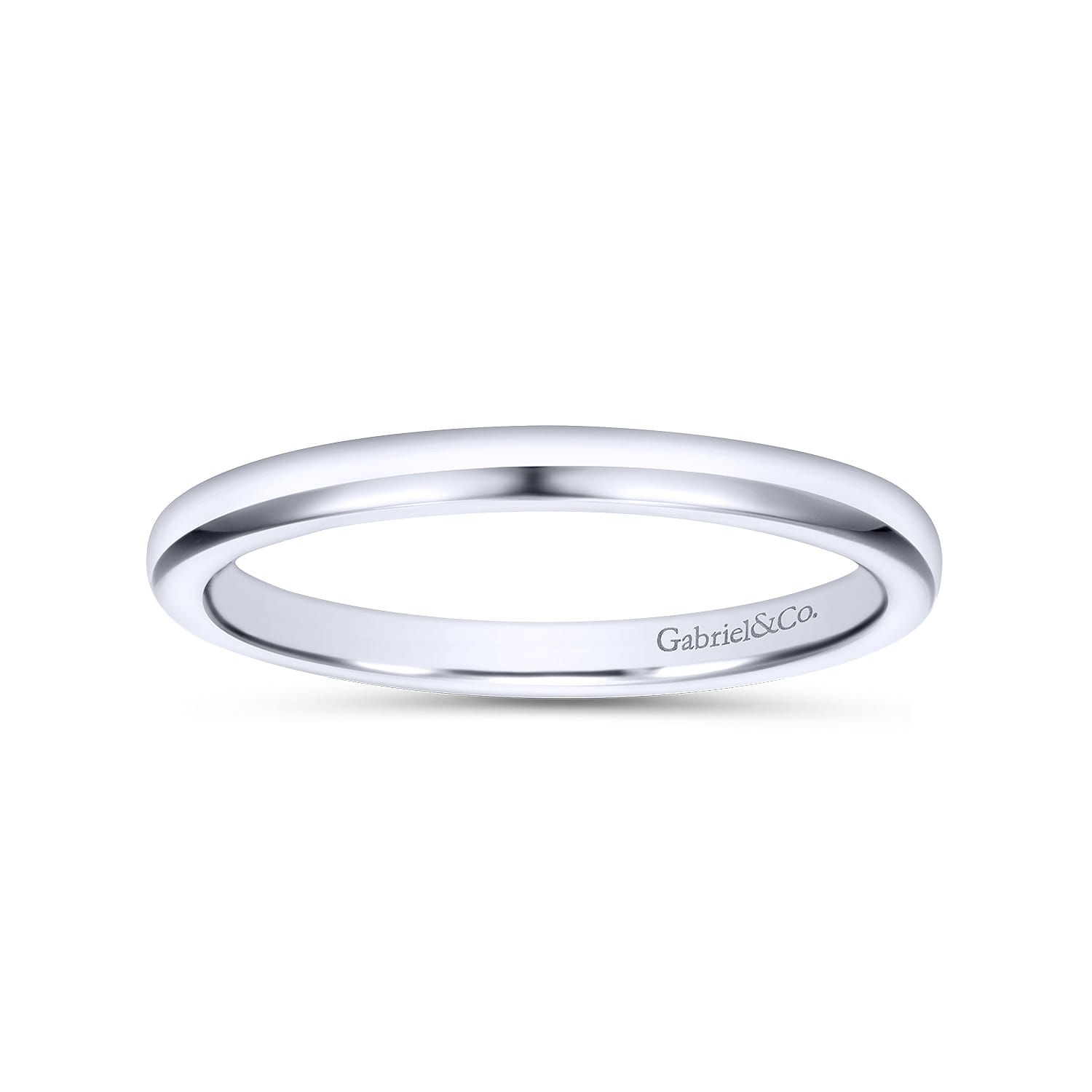 14K White Gold Matching Wedding Band - Shot 5