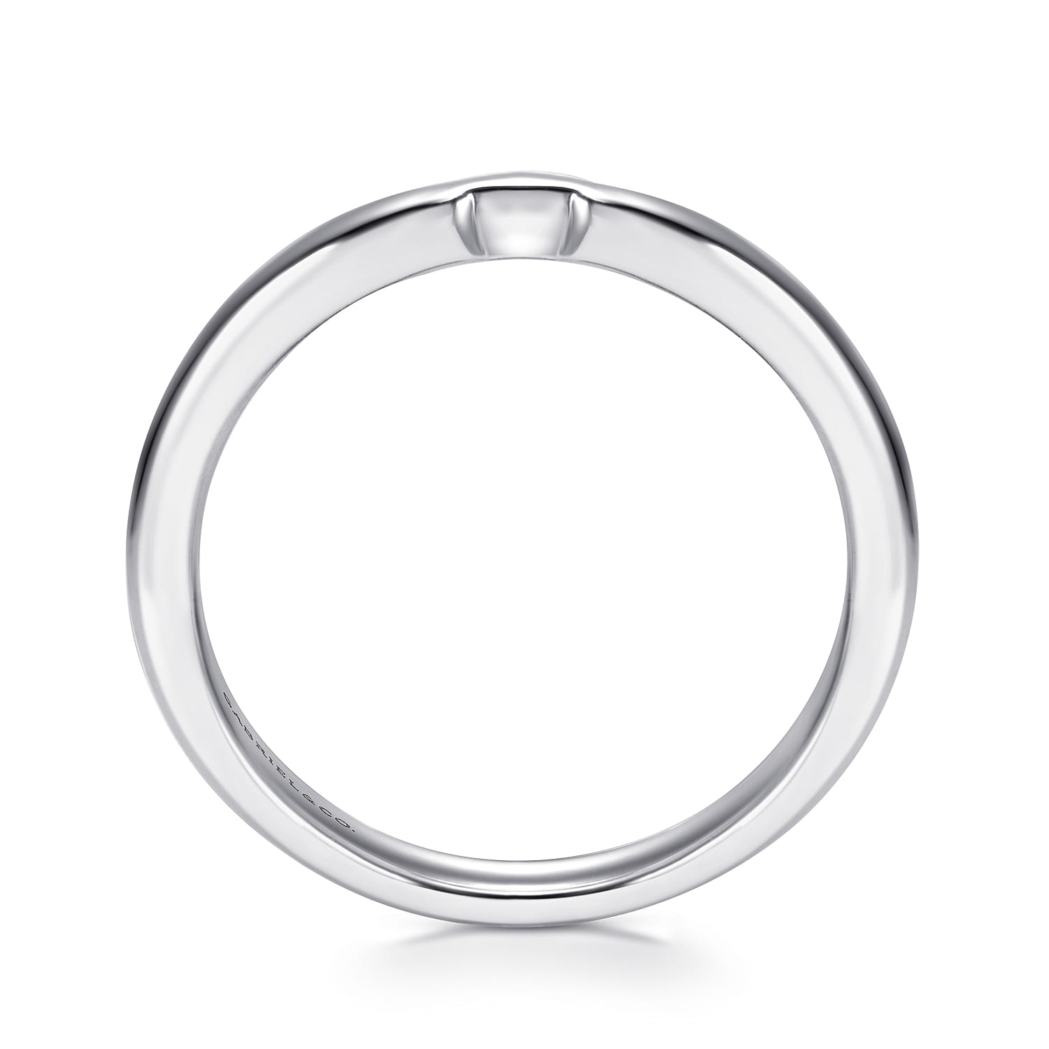 14K White Gold Matching Wedding Band - Shot 2