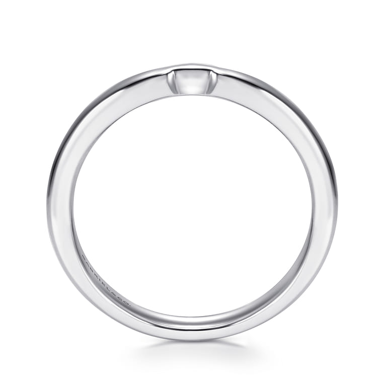 14K White Gold Matching Wedding Band - Shot 2