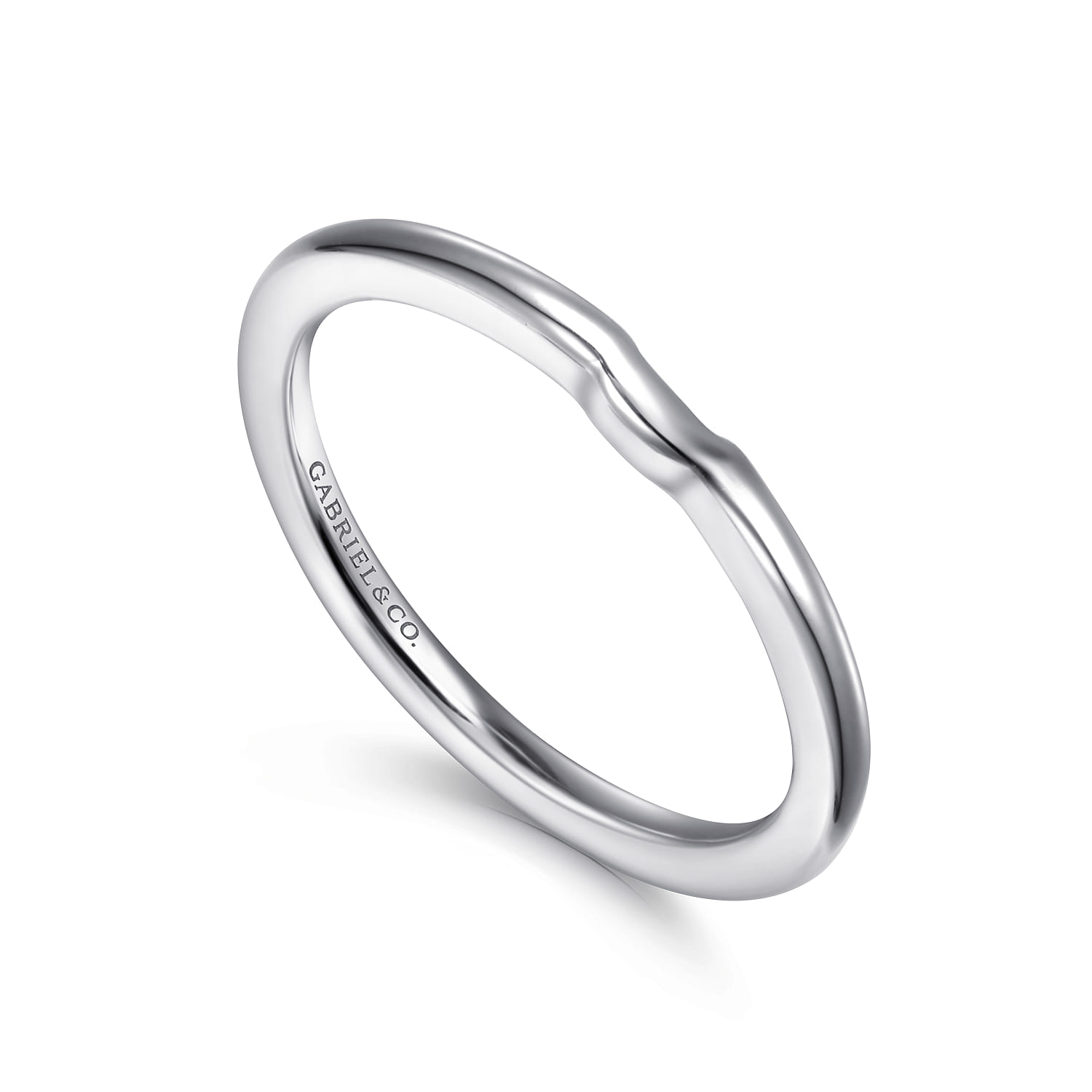 14K White Gold Matching Wedding Band - Shot 3