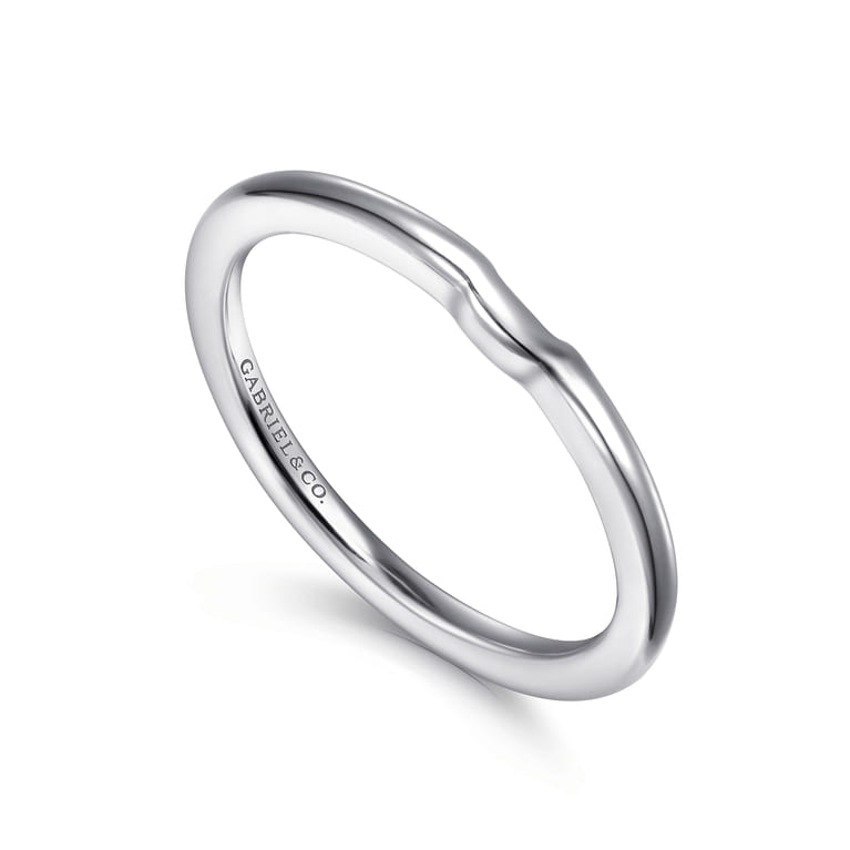 14K White Gold Matching Wedding Band - Shot 3