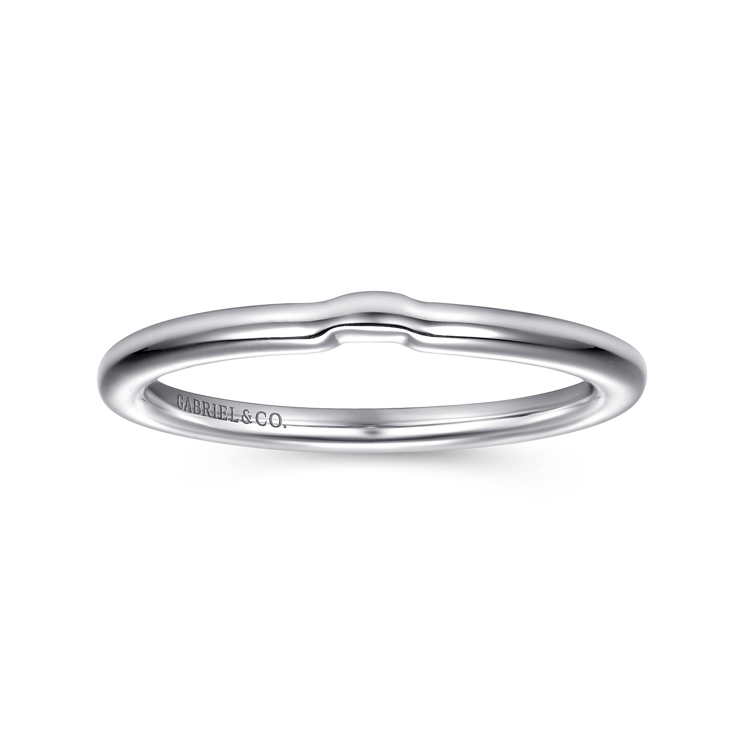 14K White Gold Matching Wedding Band - Shot 5