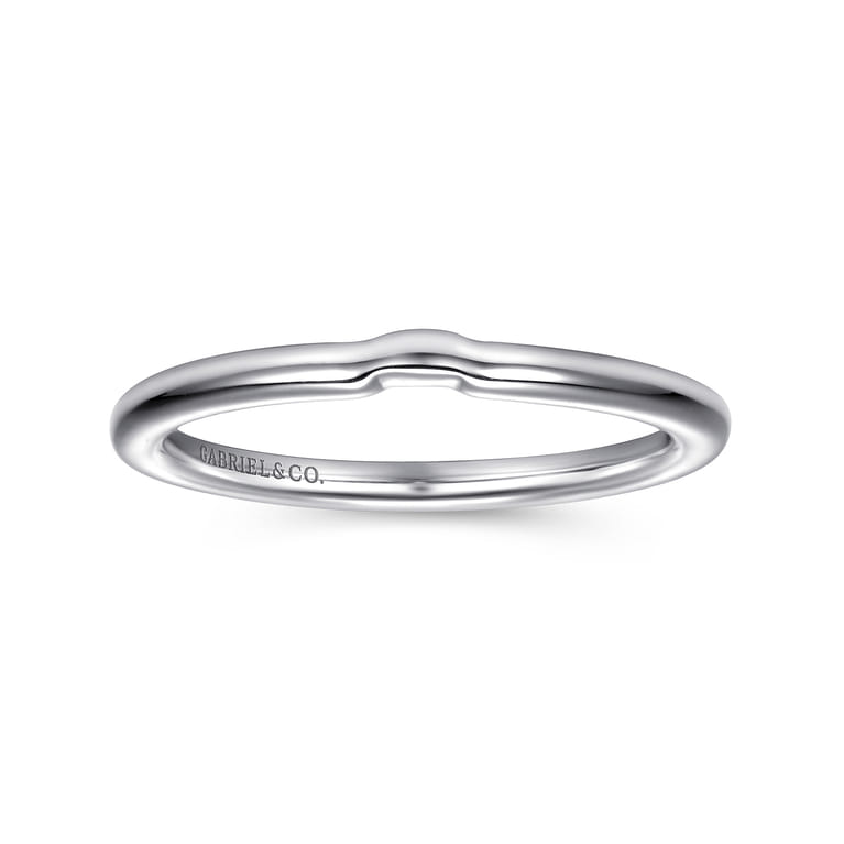 14K White Gold Matching Wedding Band - Shot 5