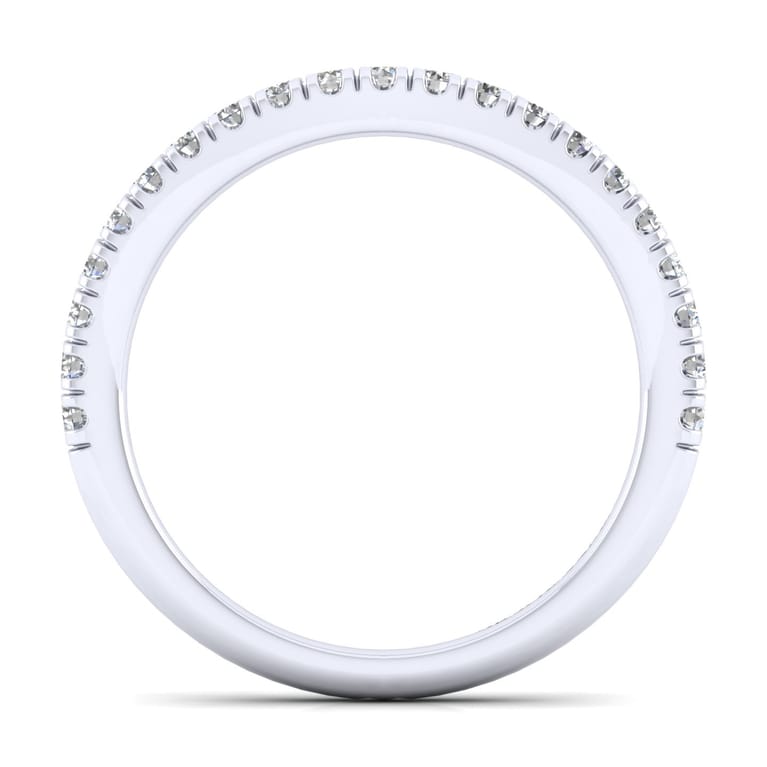 14K White Gold Matching Wedding Band - 0.3 ct - Shot 2