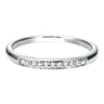 14K White Gold Matching Wedding Band - 0.09 ct
