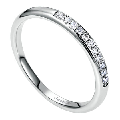 14K White Gold Matching Wedding Band