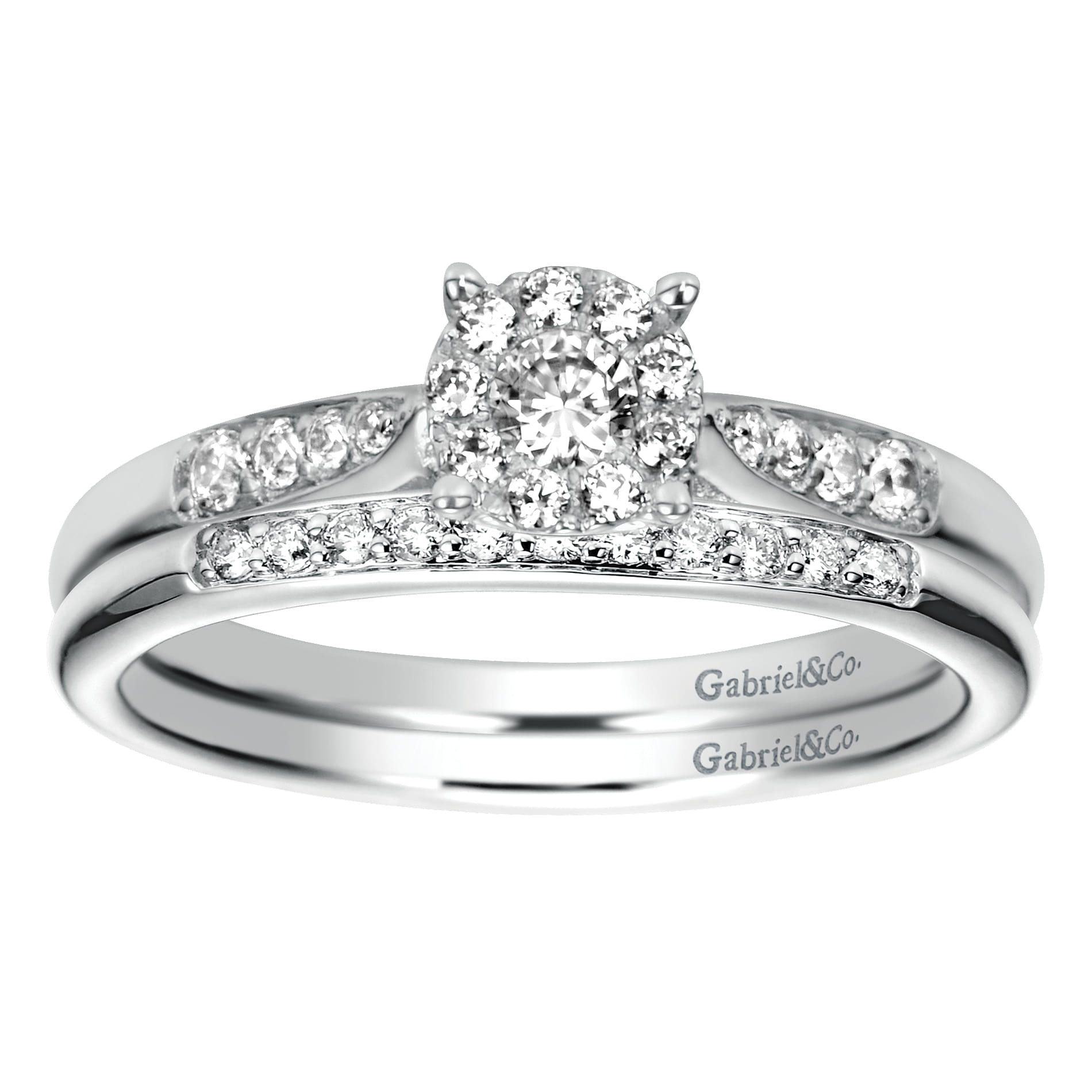 14K White Gold Matching Wedding Band - 0.09 ct - Shot 4