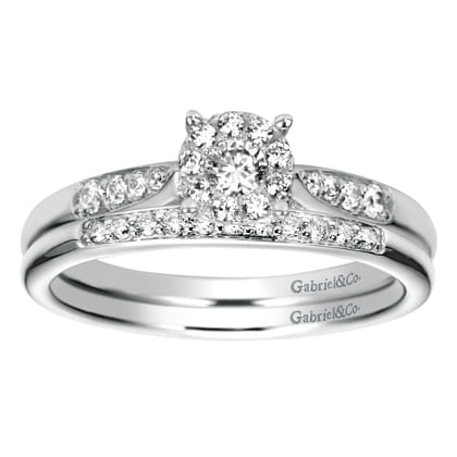 14K White Gold Matching Wedding Band