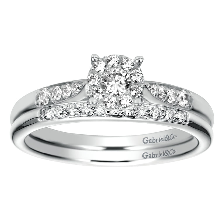 14K White Gold Matching Wedding Band - 0.09 ct - Shot 4