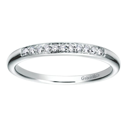 14K White Gold Matching Wedding Band