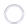 14K White Gold Matching Wedding Band - 0.12 ct
