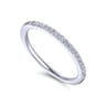 14K White Gold Matching Wedding Band - 0.12 ct