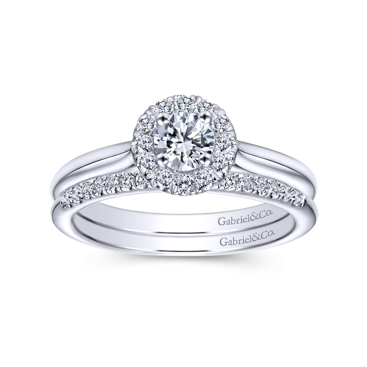 14K White Gold Matching Wedding Band - 0.12 ct - Shot 4