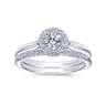 14K White Gold Matching Wedding Band - 0.12 ct