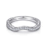 14K White Gold  Matching Wedding Band - 0.19 ct