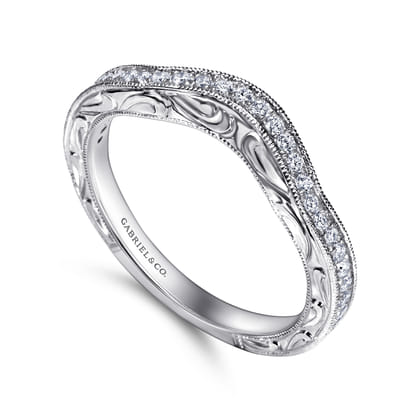 14K White Gold  Matching Wedding Band
