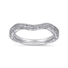 14K White Gold  Matching Wedding Band - 0.19 ct