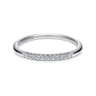 14K White Gold Matching Wedding Band - 0.09 ct