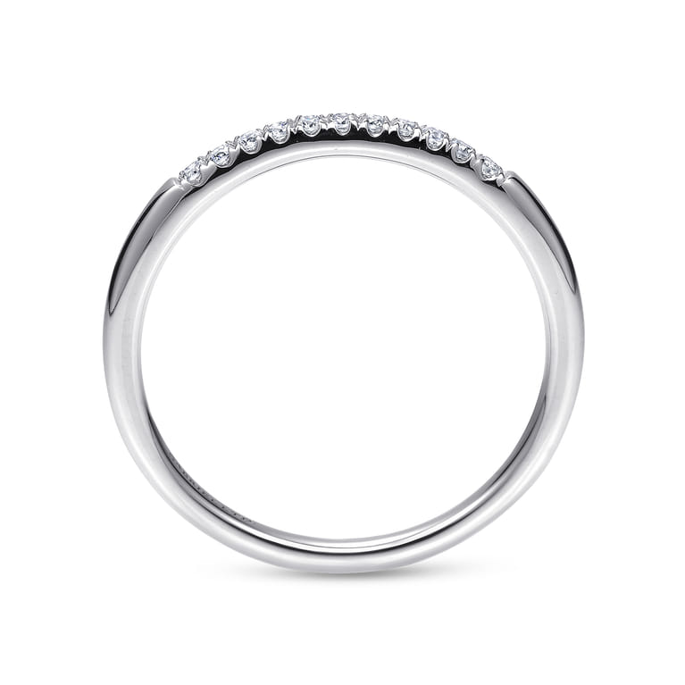 14K White Gold Matching Wedding Band - 0.09 ct - Shot 2