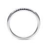 14K White Gold Matching Wedding Band - 0.09 ct
