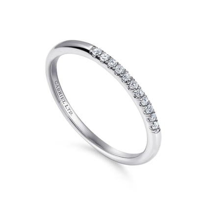 14K White Gold Matching Wedding Band