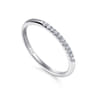 14K White Gold Matching Wedding Band - 0.09 ct