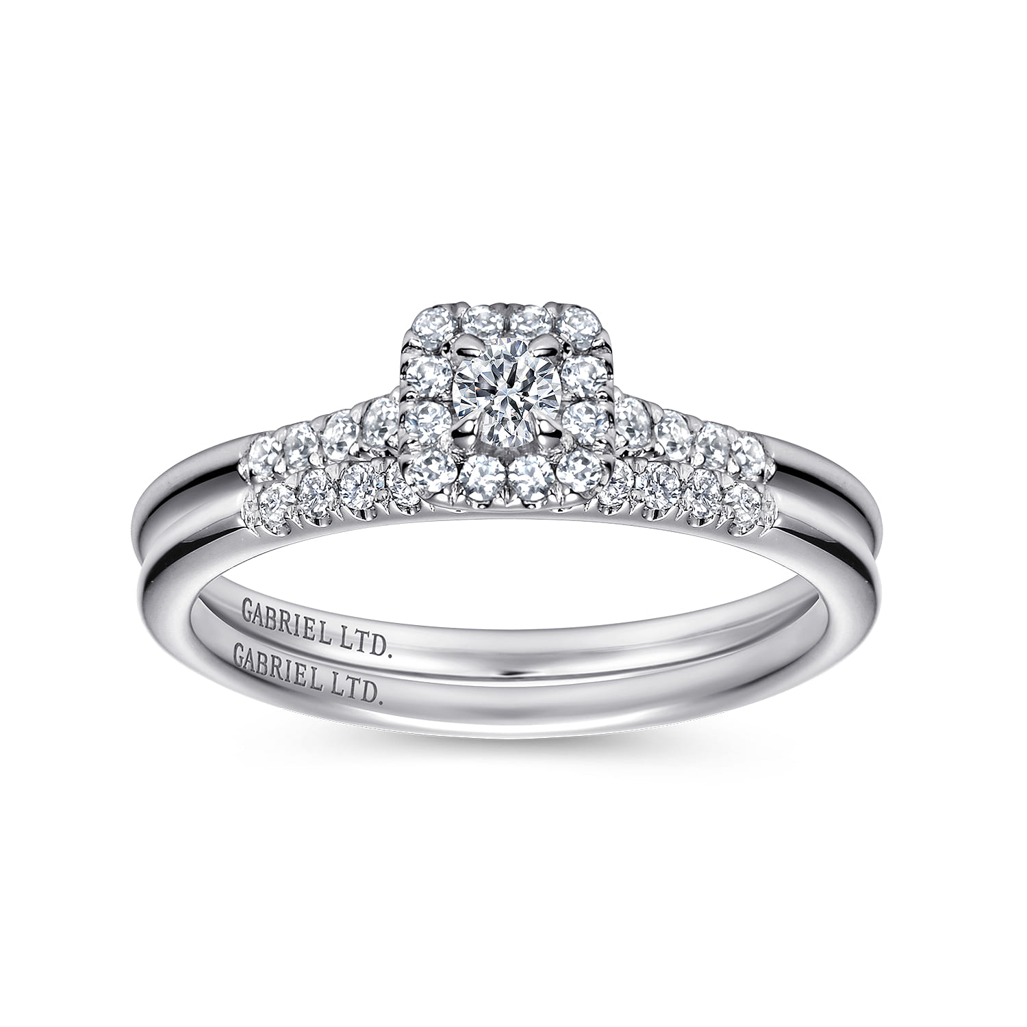 14K White Gold Matching Wedding Band - 0.09 ct - Shot 4
