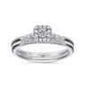 14K White Gold Matching Wedding Band - 0.09 ct