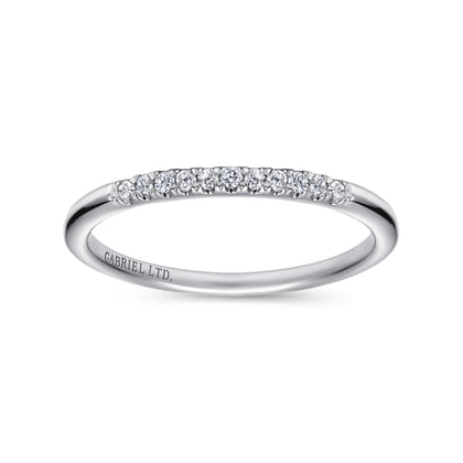 14K White Gold Matching Wedding Band