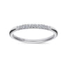 14K White Gold Matching Wedding Band - 0.09 ct