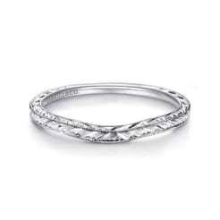 14K White Gold Matching Wedding Band