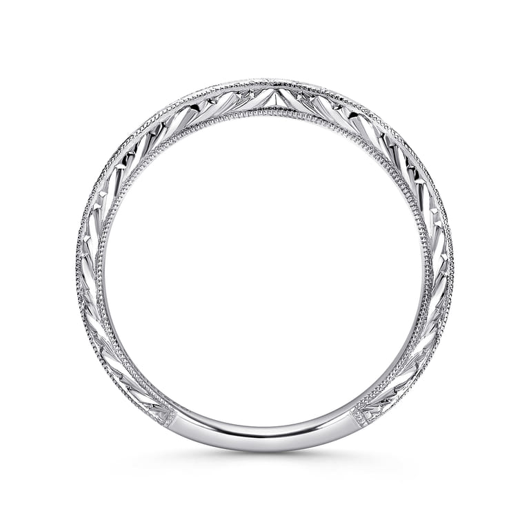 14K White Gold Matching Wedding Band - Shot 2