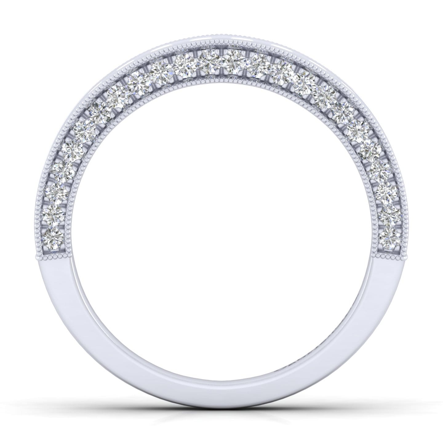 14K White Gold Matching Wedding Band - 0.83 ct - Shot 2