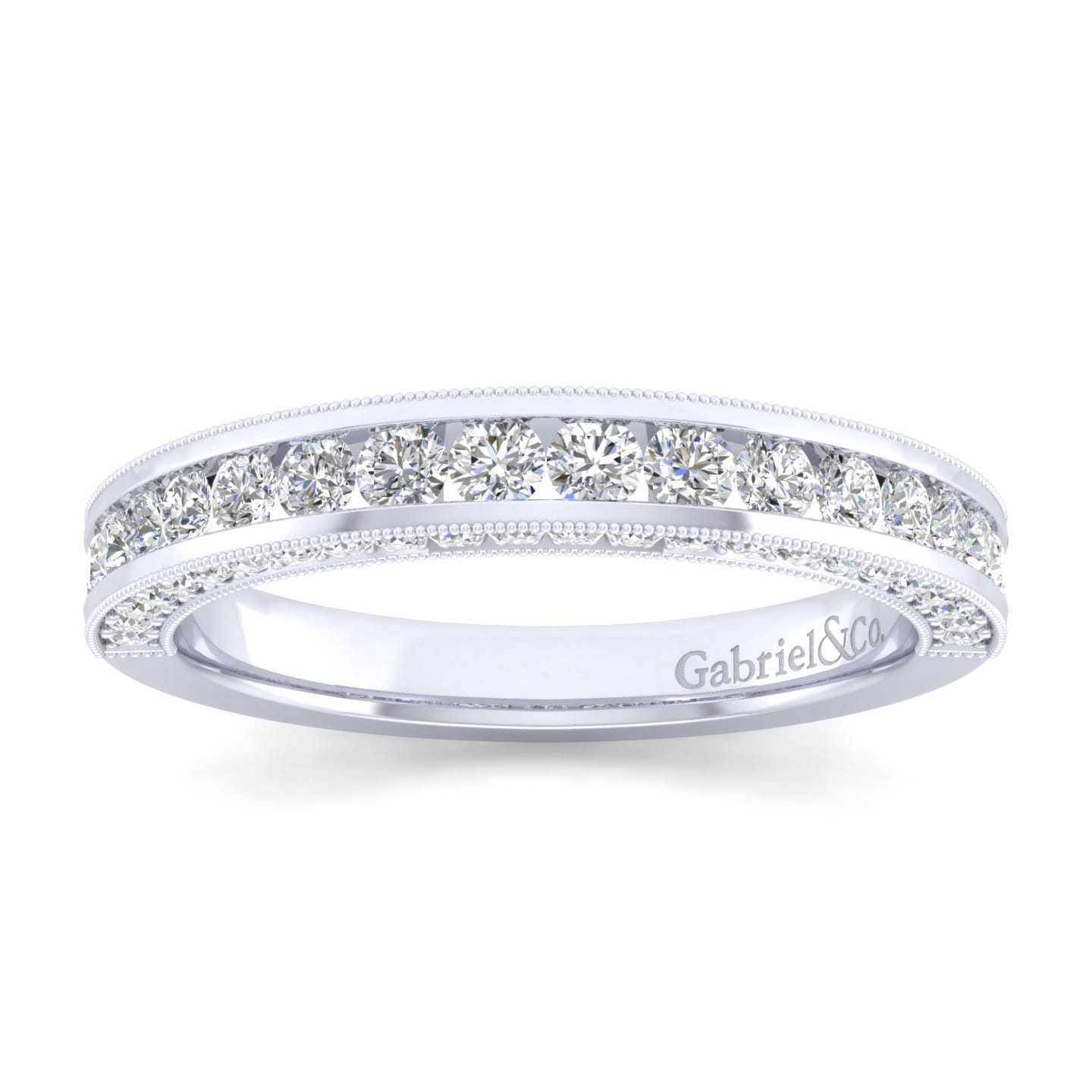 14K White Gold Matching Wedding Band - 0.83 ct - Shot 4