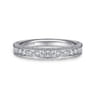 14K White Gold Matching Wedding Band - 0.83 ct