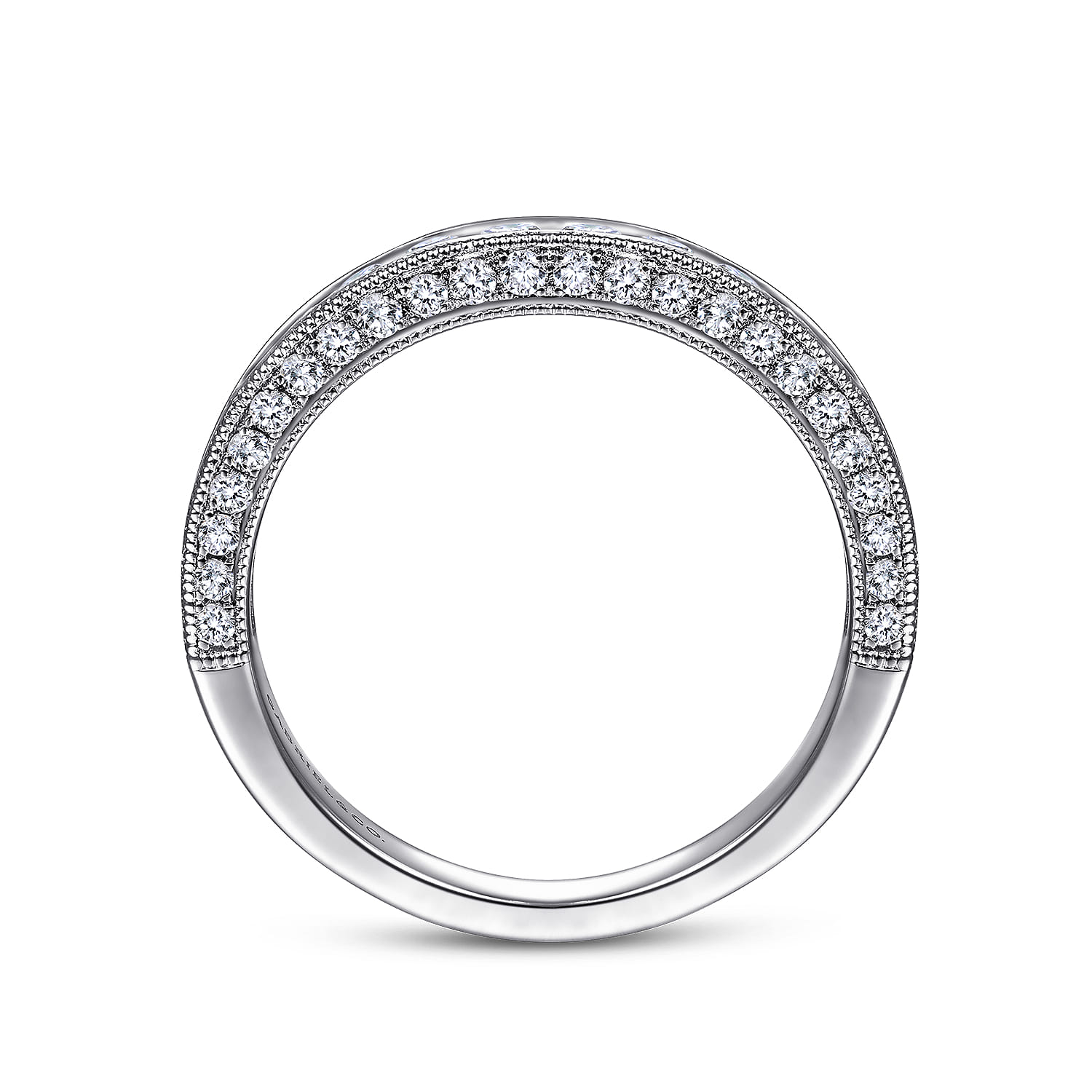 14K White Gold Matching Wedding Band - 0.83 ct - Shot 2
