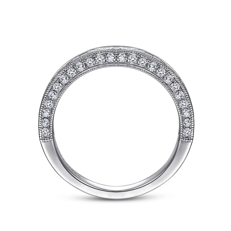 14K White Gold Matching Wedding Band - 0.83 ct - Shot 2