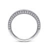 14K White Gold Matching Wedding Band - 0.83 ct