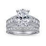 14K White Gold Matching Wedding Band - 0.83 ct