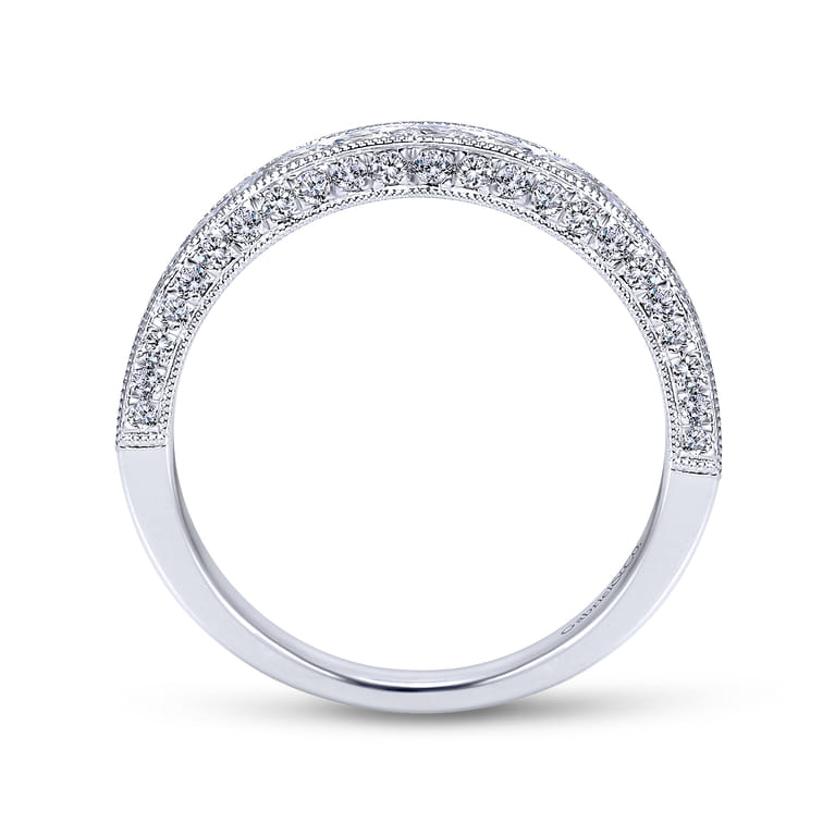 14K White Gold  Matching Wedding Band - 0.83 ct - Shot 2